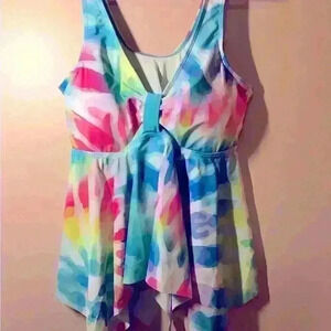 Women’s bathing suit, teal in color